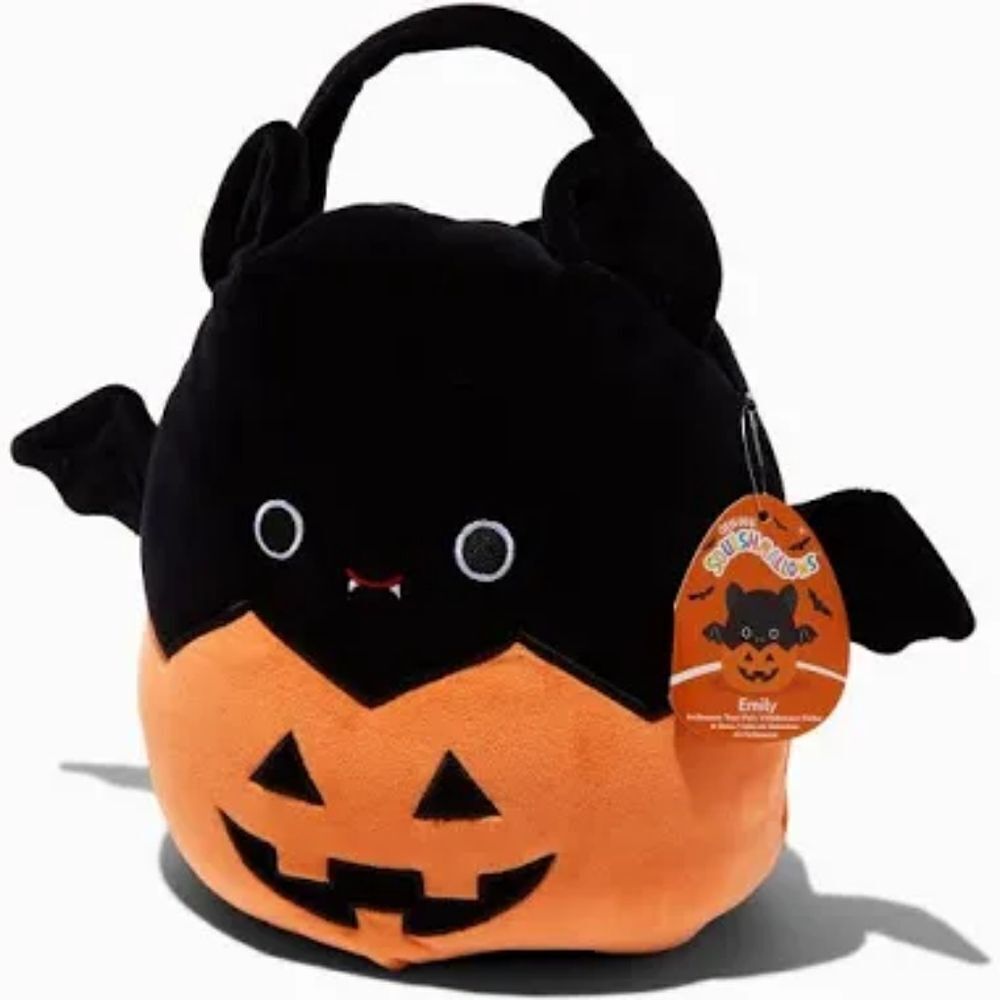 NWT Squishmallows Emily the Bat Halloween Plush Treat Pail 12" Candy Bucket - Picture 4 of 4